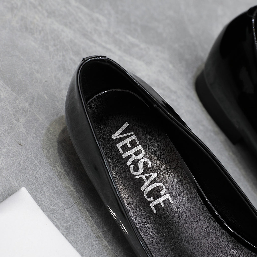 Black VG Ribbon Flats