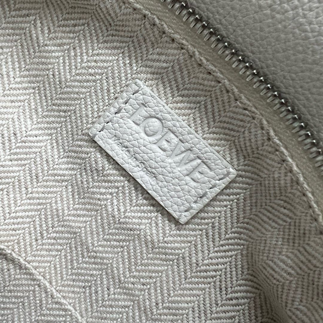 Soft White LP Small Leather Shoulder Bag