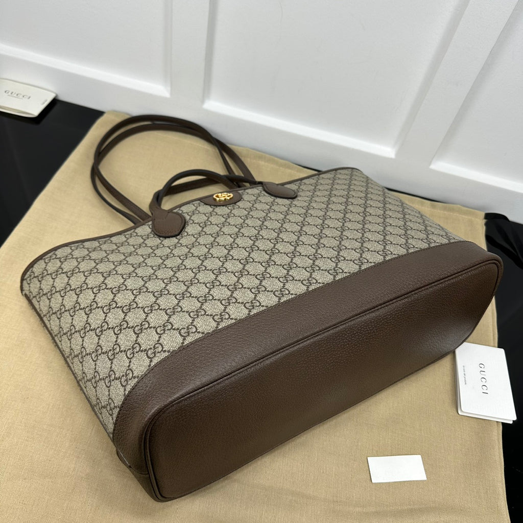 Beige & Brown GO Medium Tote Bag