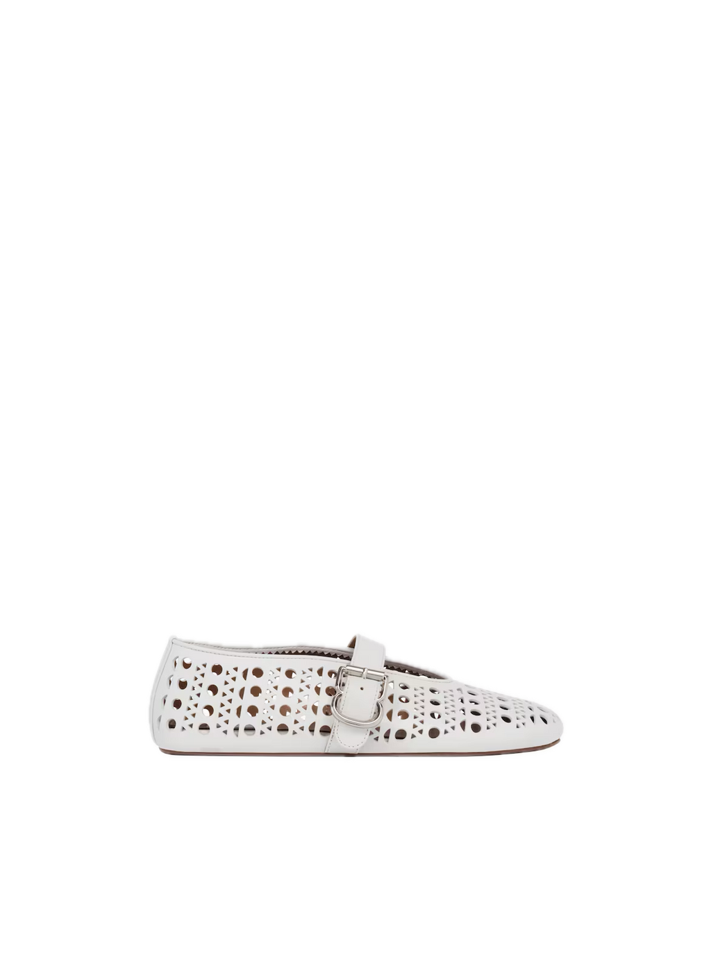 White AV Ballet Flats