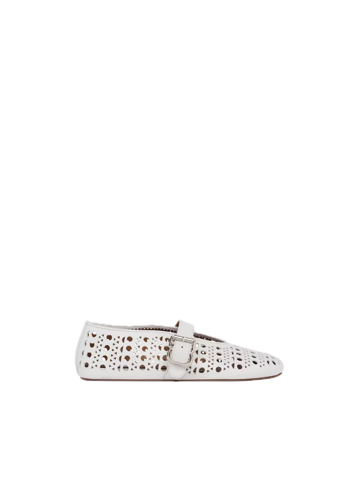 White AV Ballet Flats