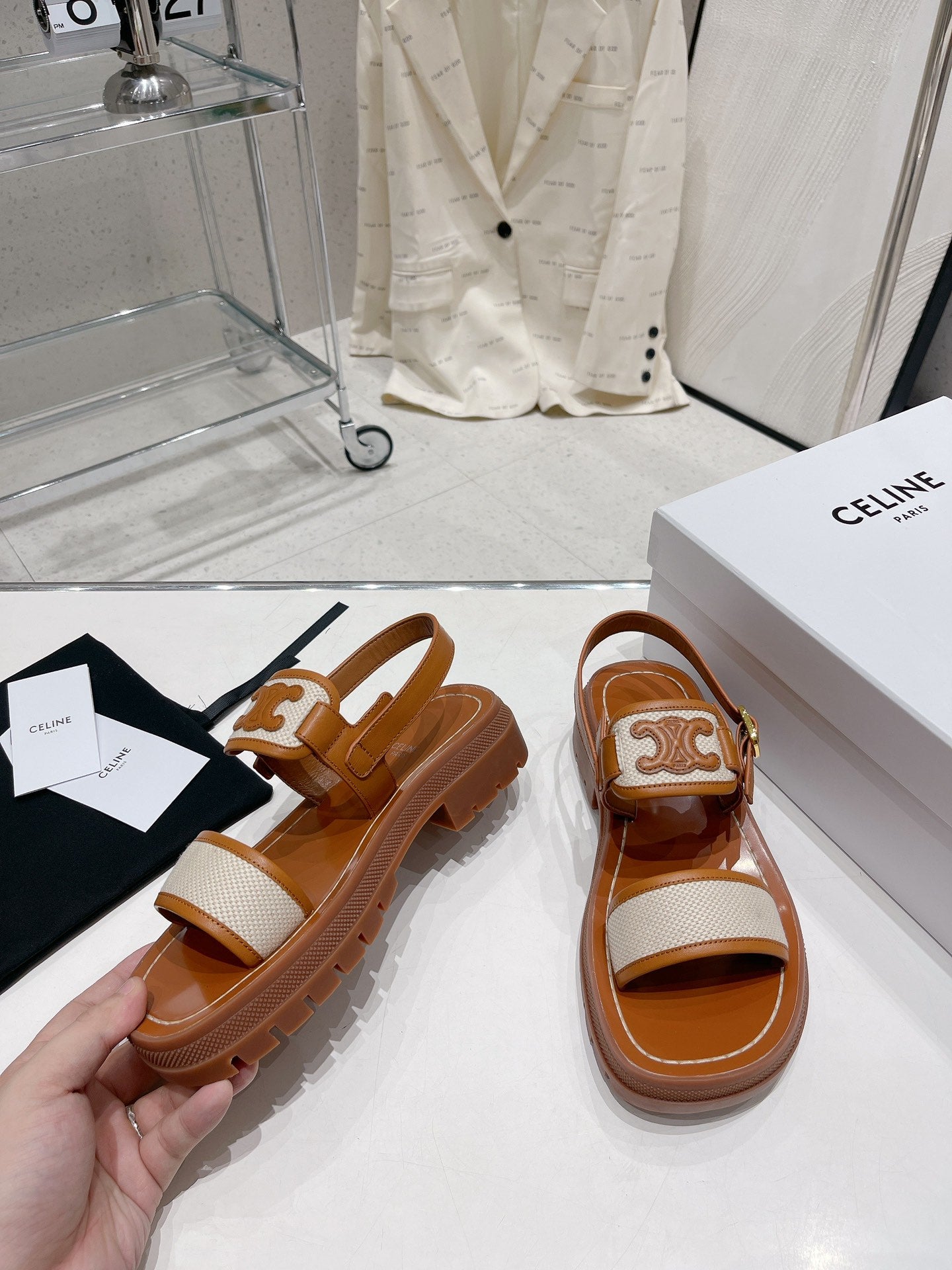 Tan & Dark Beige CT Sandals