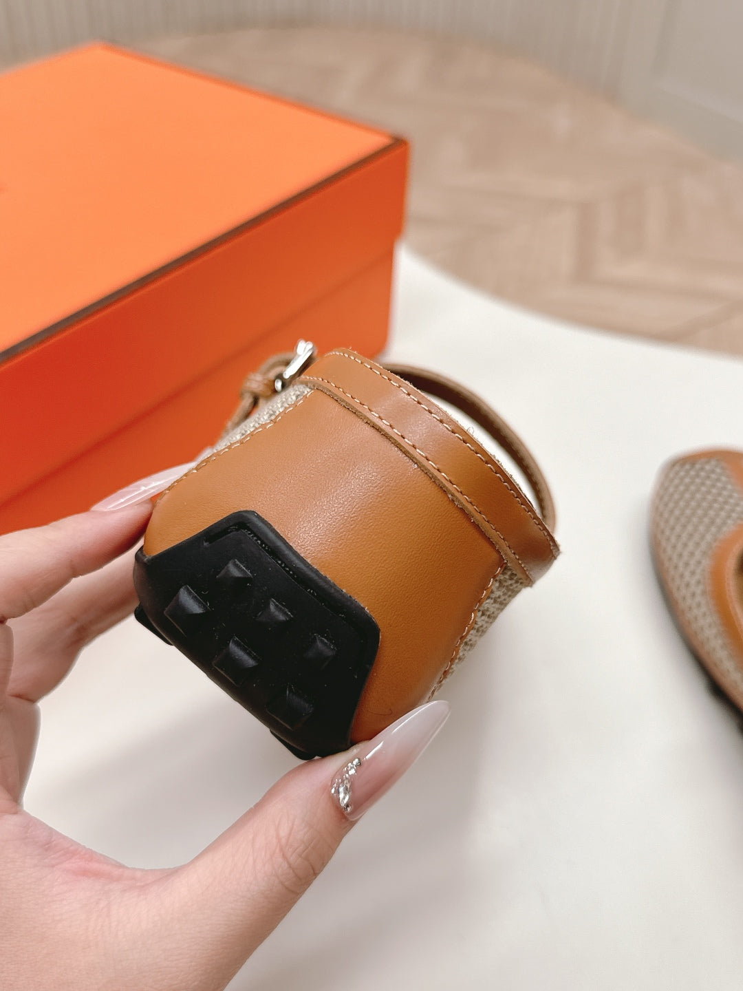 Beige Lin/Naturel Kichu Ballet Flat