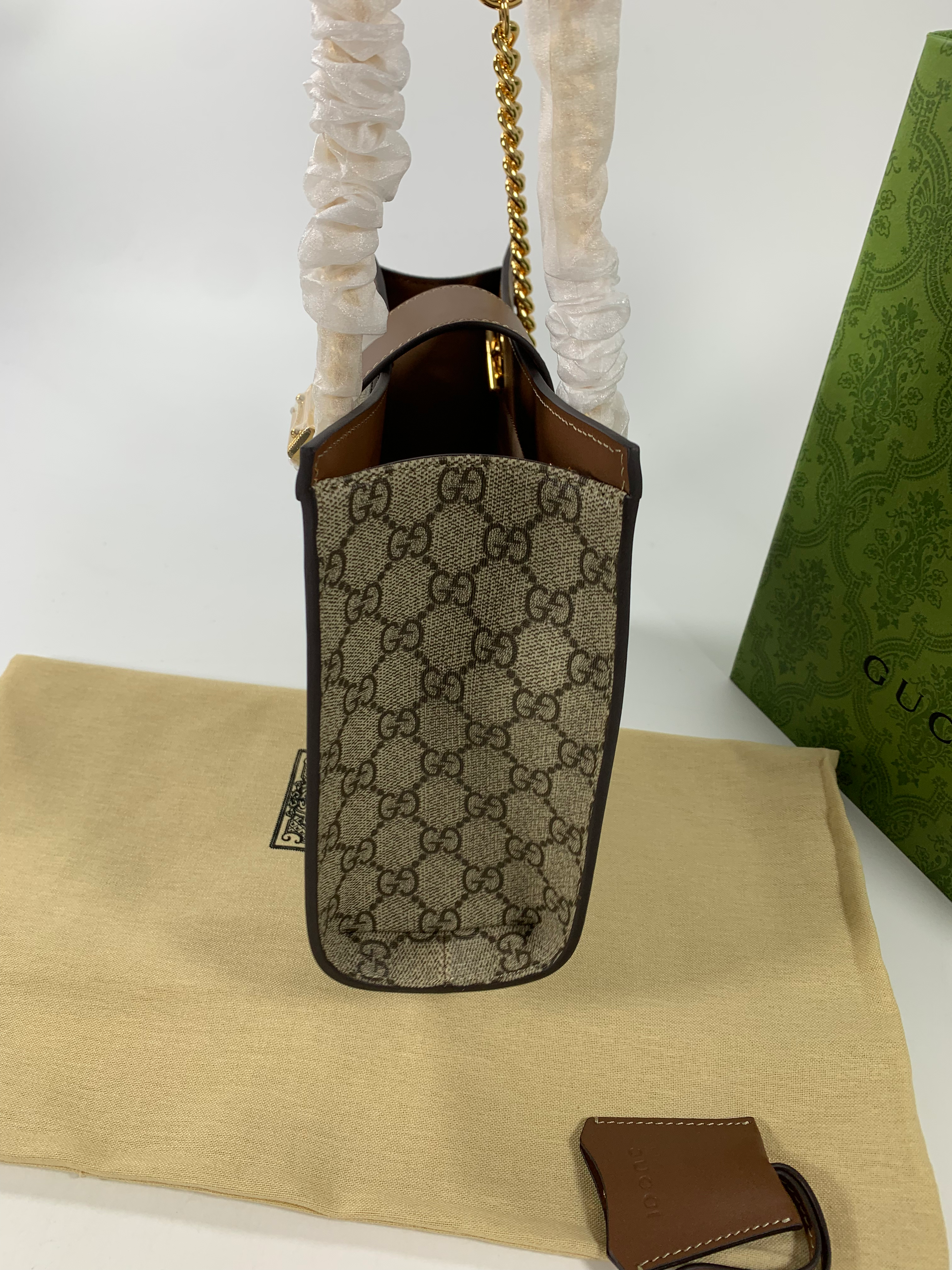 Beige/Brown GP Small Shoulder Bag