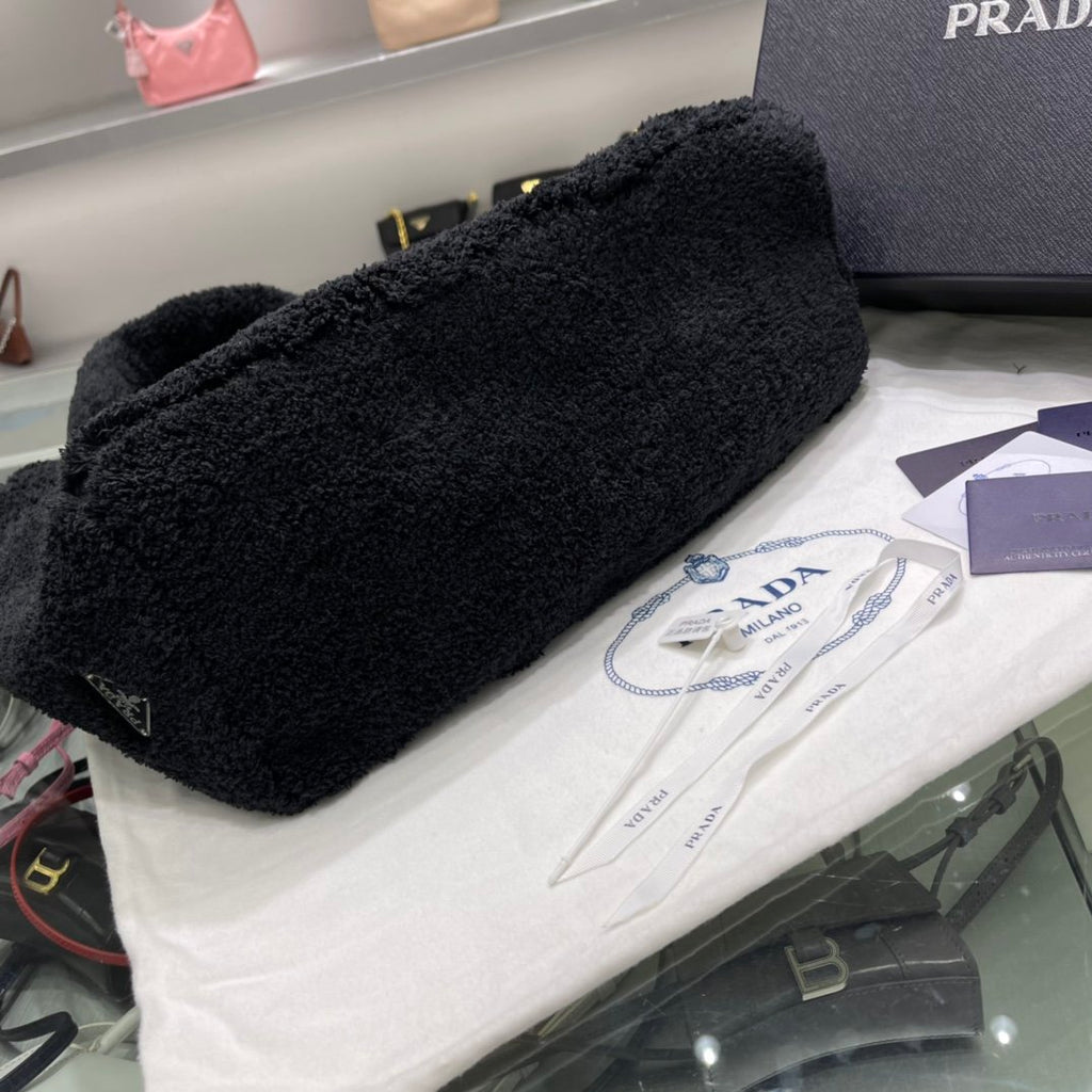 Black & White terry tote bag