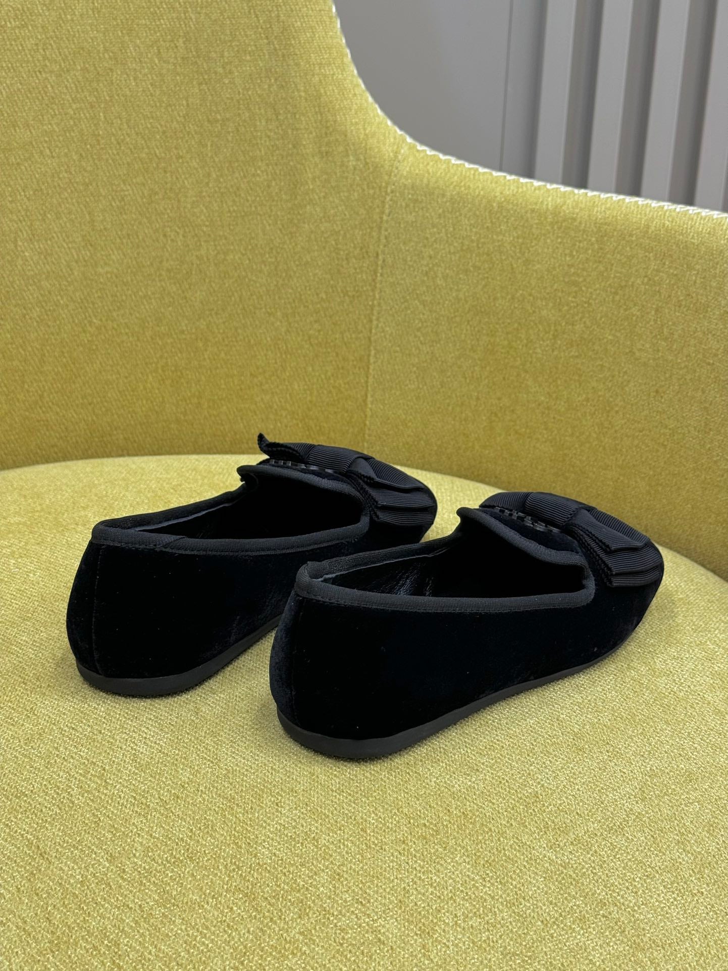 Black Velvet Slippers