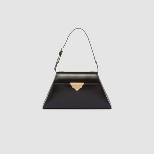 Black Medium Brushed Leather Handbag