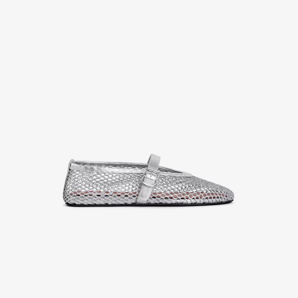 Silver AF Ballet Flats