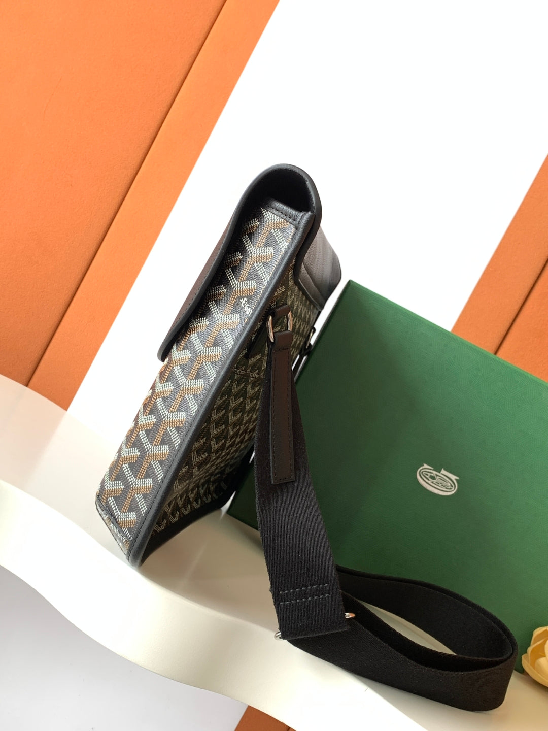 Black Coursier Messenger Bag