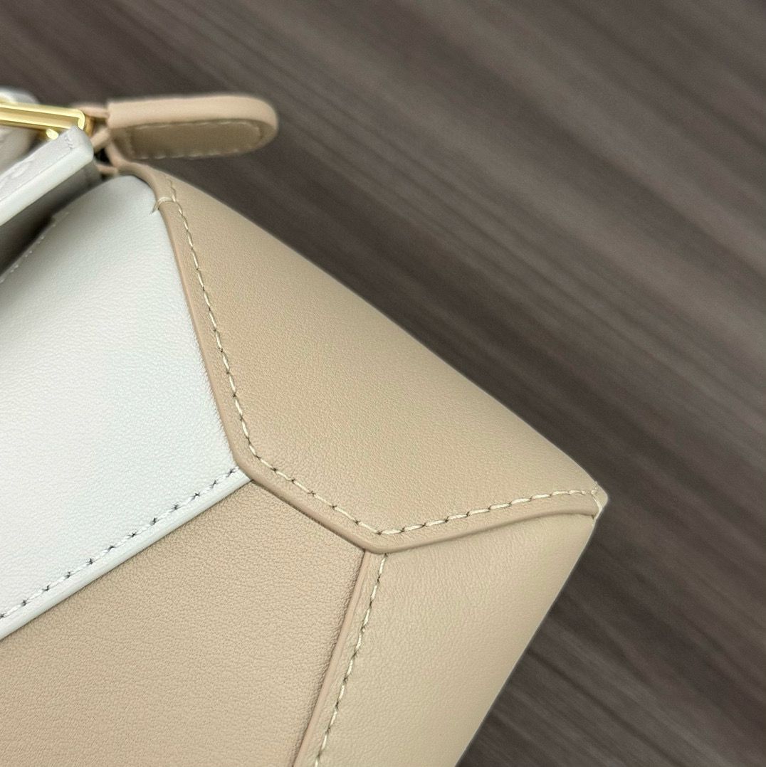 Soft White/Paper Craft LP Mini Leather Shoulder Bag