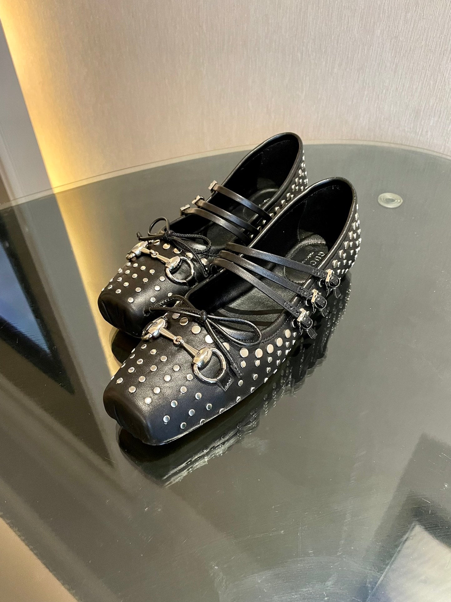 Black Horsebit Ballet Flat