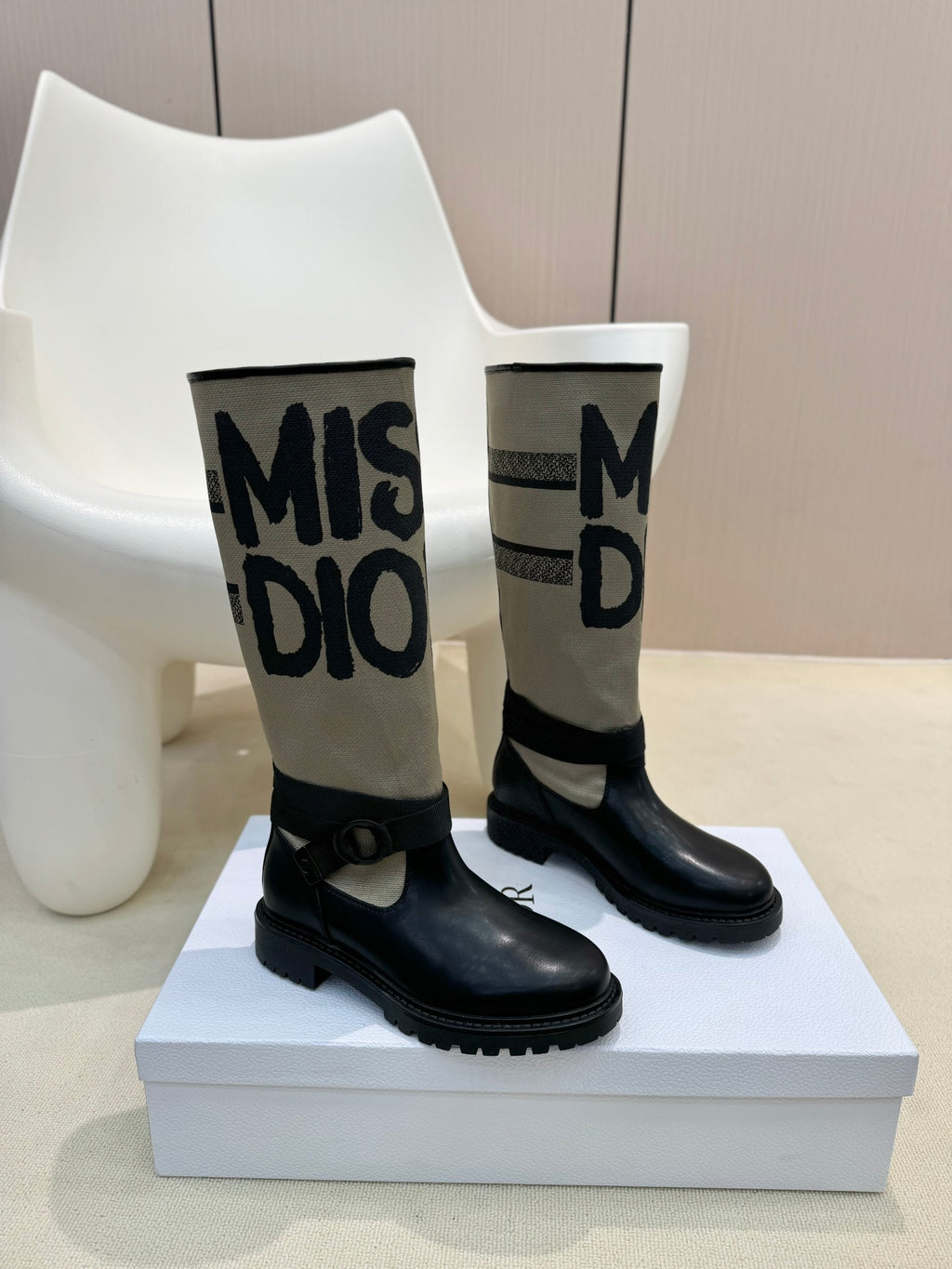 Warm Taupe Technical Canvas DM Boot