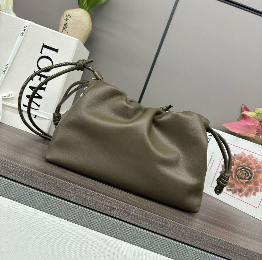 Dark Khaki Green Medium Flamenco Purse