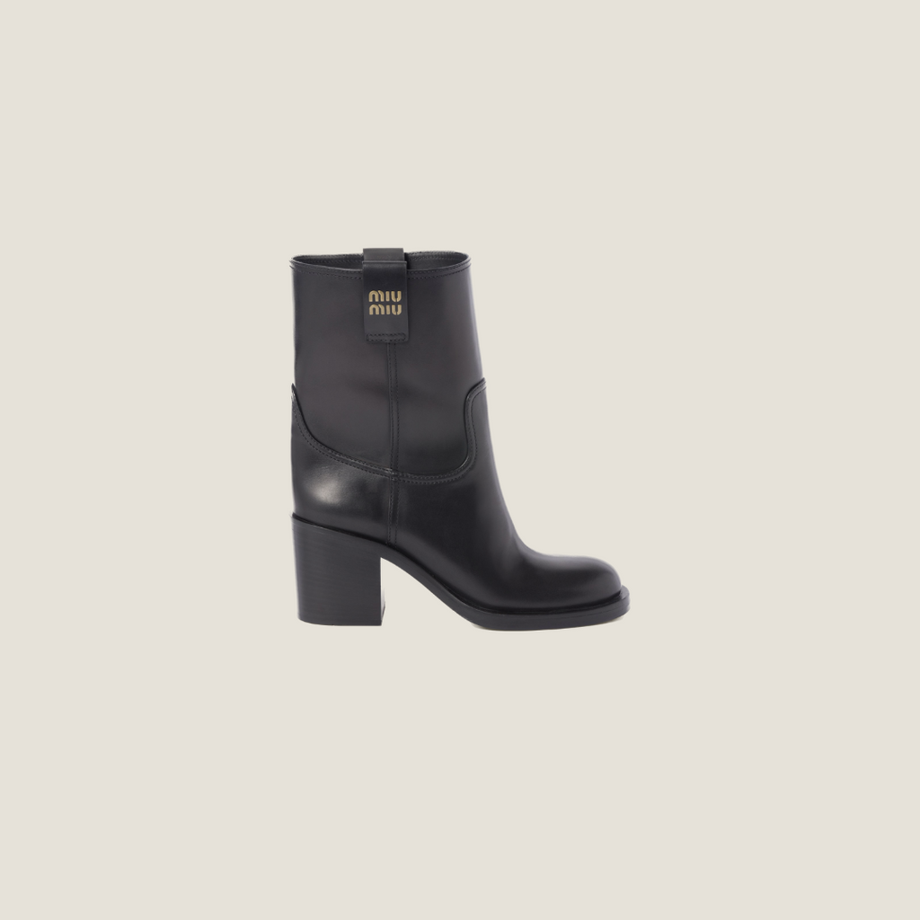 Black MM Leather Booties