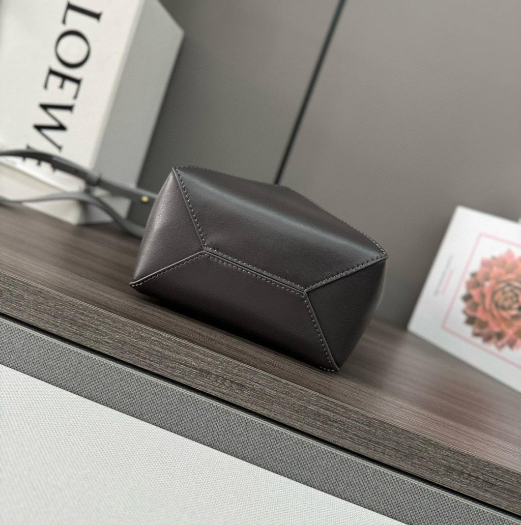 Pearl Grey/Dark Grey Mini Puzzle Fold Tote