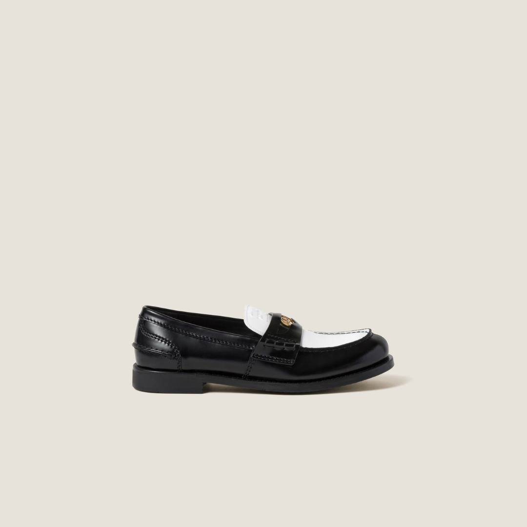 Black/White Penny Loafers