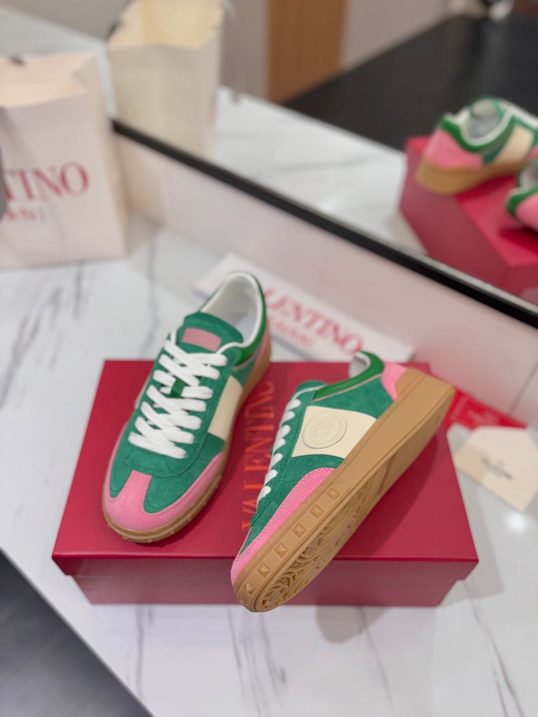 Men's Sweet Pink/Green/Glace Upvillage Crosta Sneaker