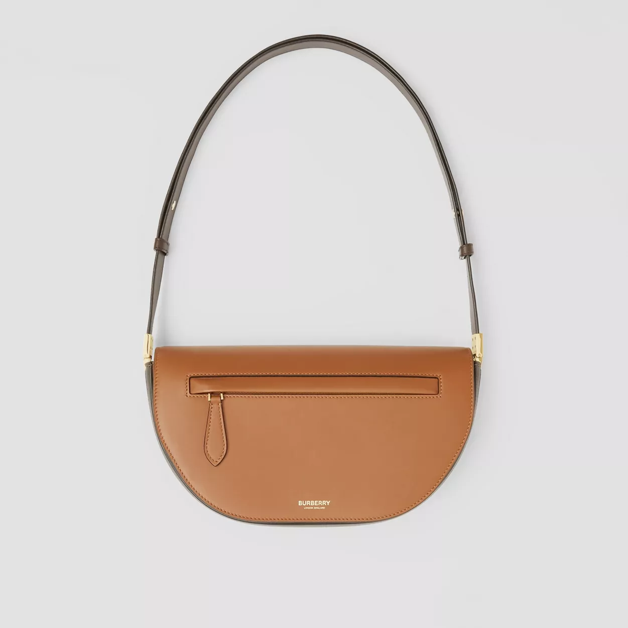 Warm tan small leather BO bag
