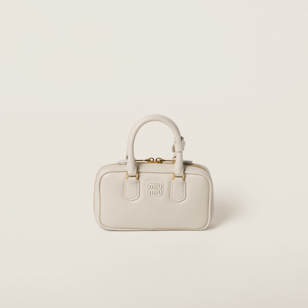 Chalk White Arcadie Leather Mini-Bag