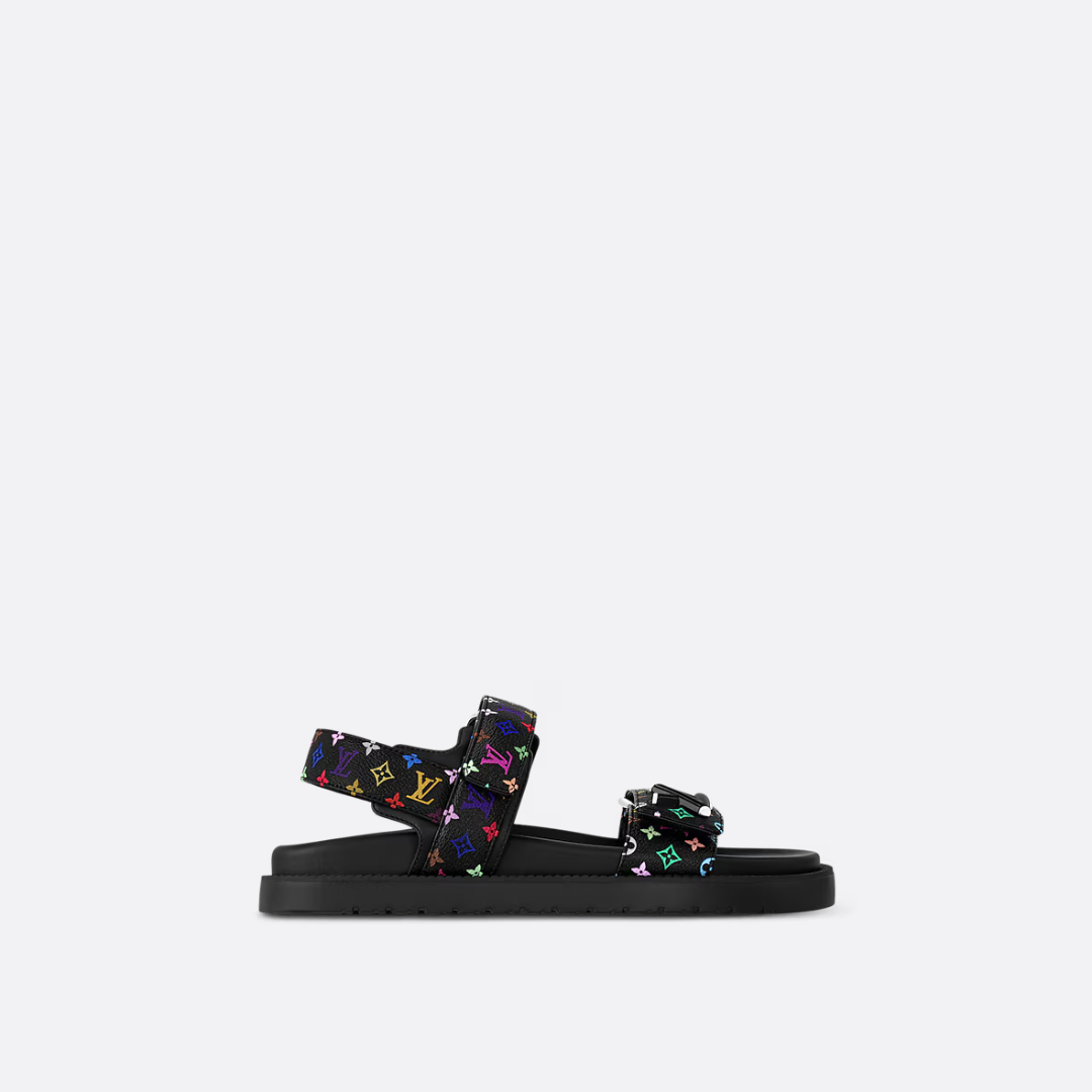 Black Sunset Flat Comfort Sandal