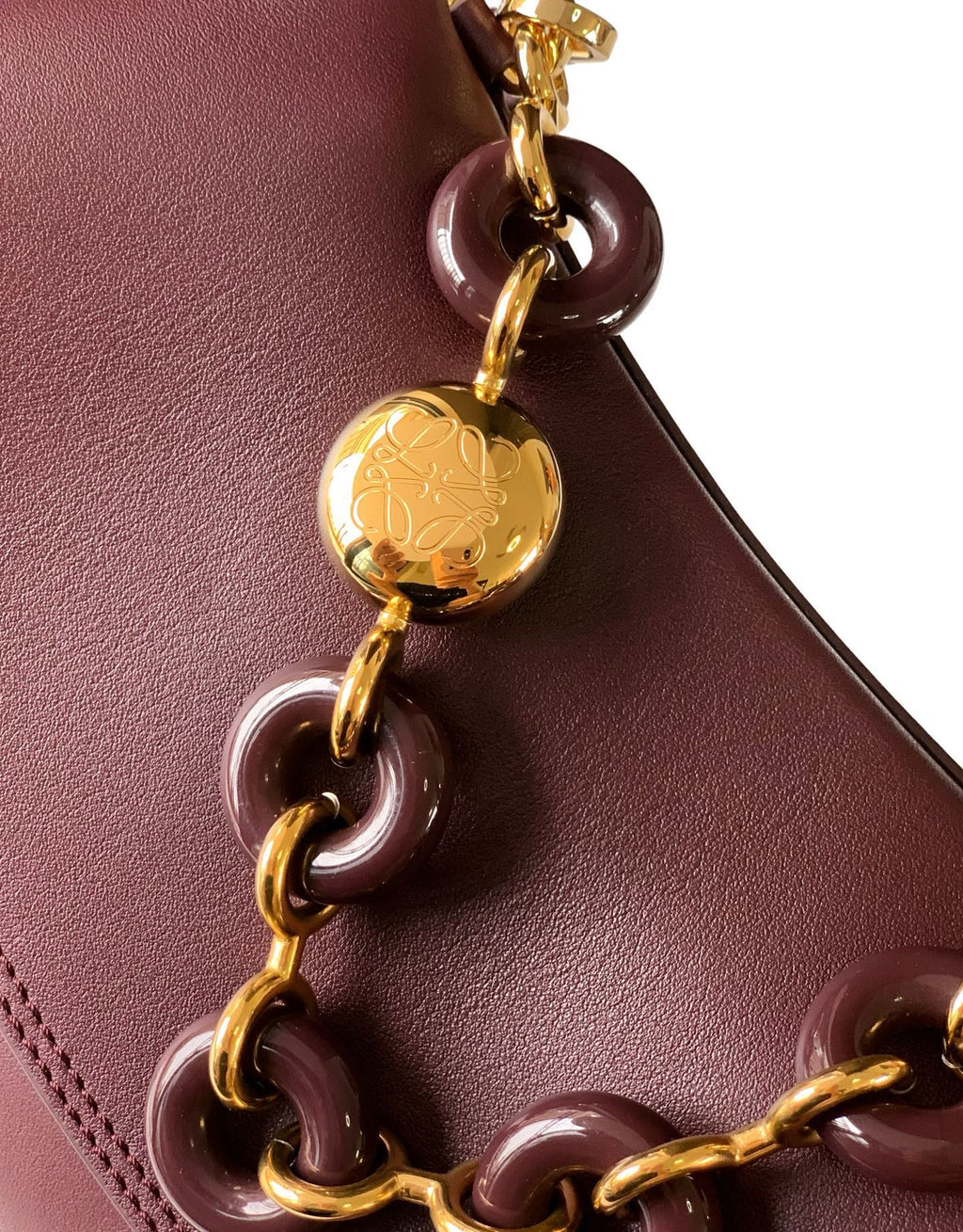 Dark Burgundy Medium Ola Bag In Leather