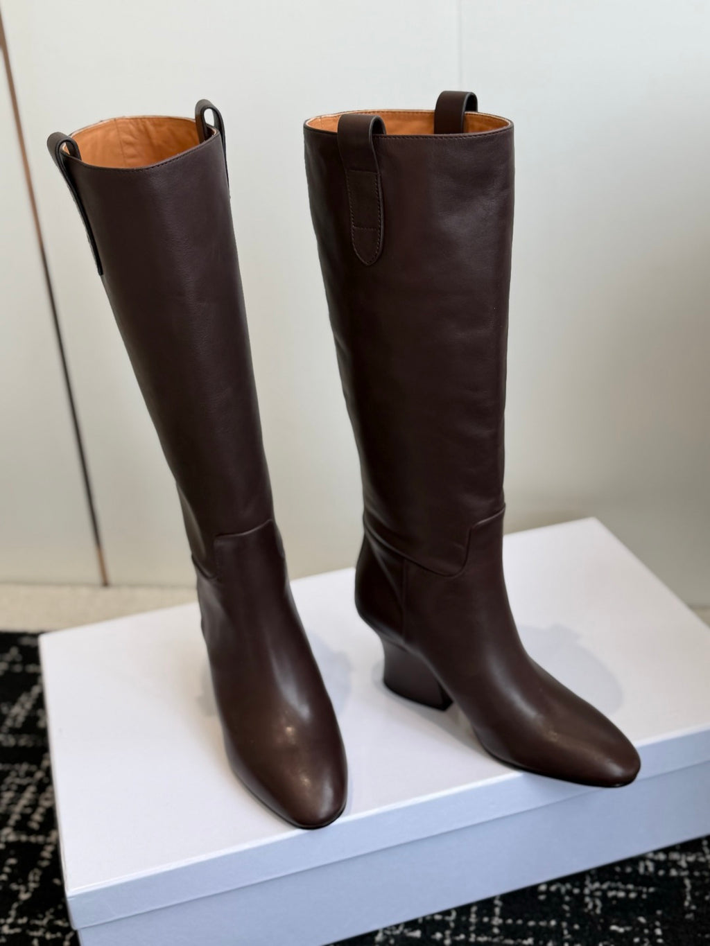 Chocolate Plum Lune Knee-High Boot