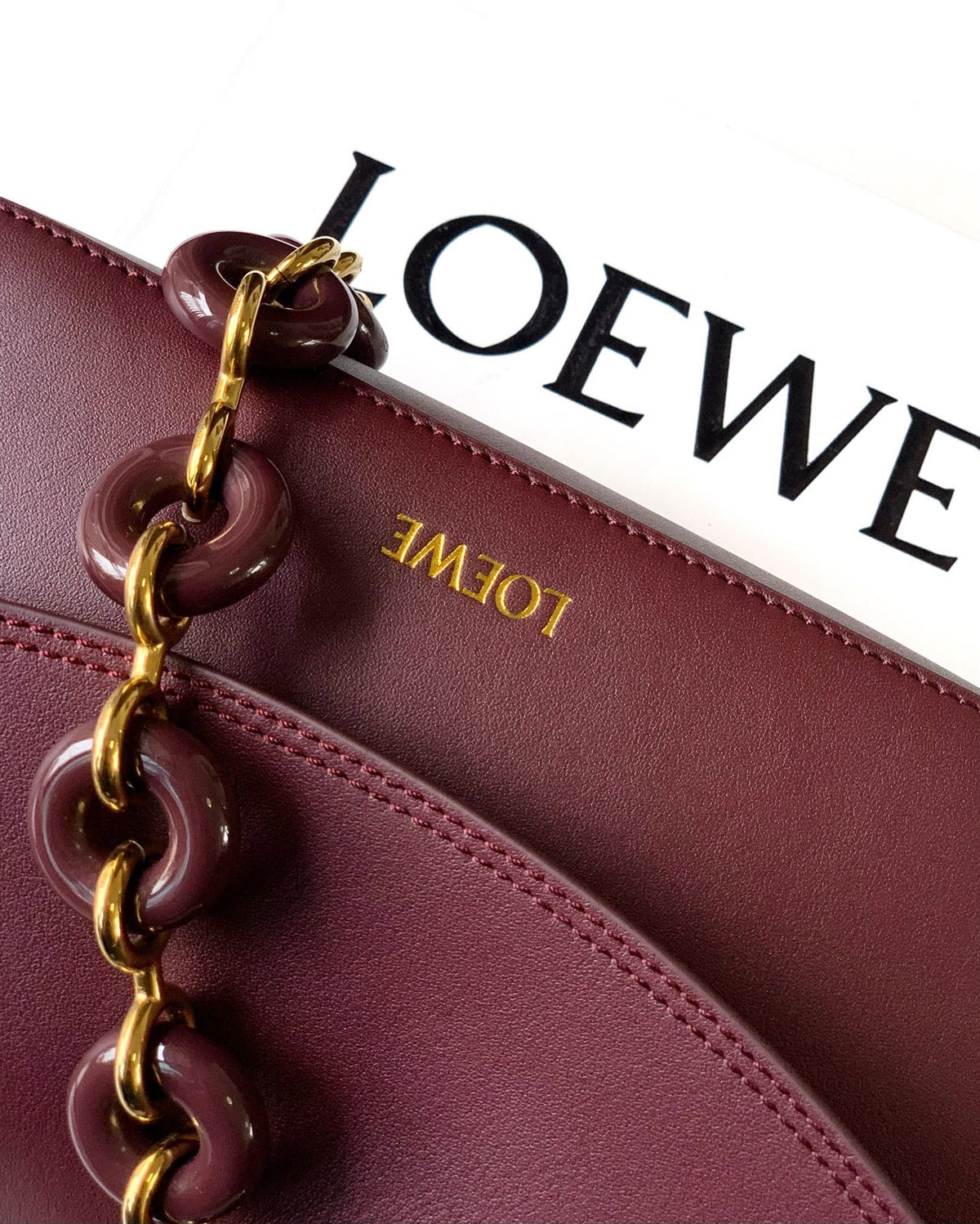 Dark Burgundy Medium Ola Bag In Leather
