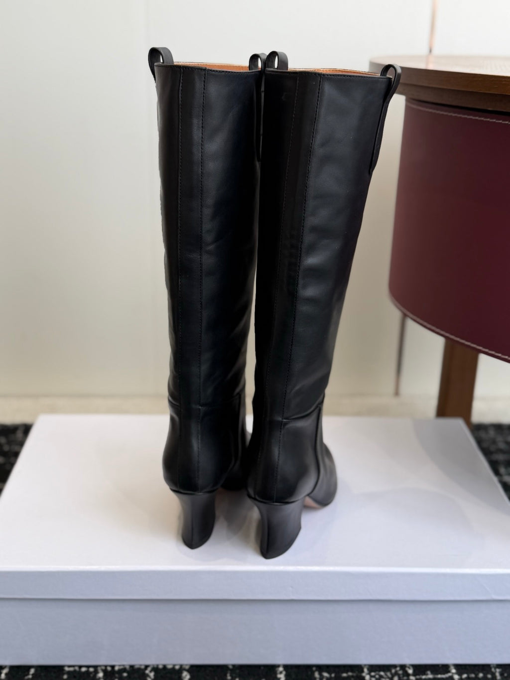 Black Lune Knee-High Boot