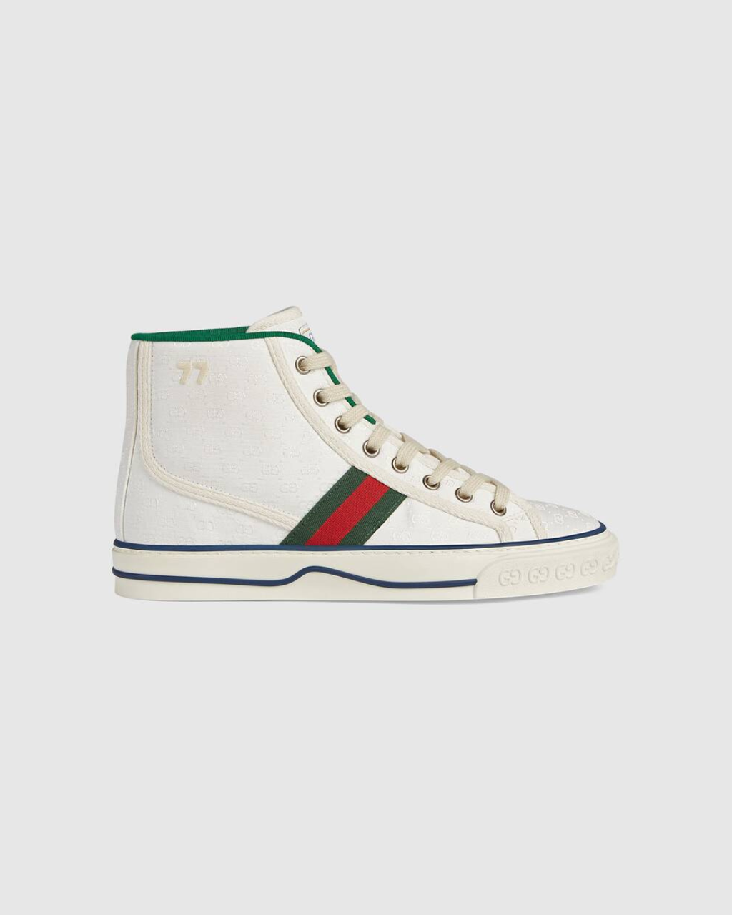 Women's White tennis high top sneaker