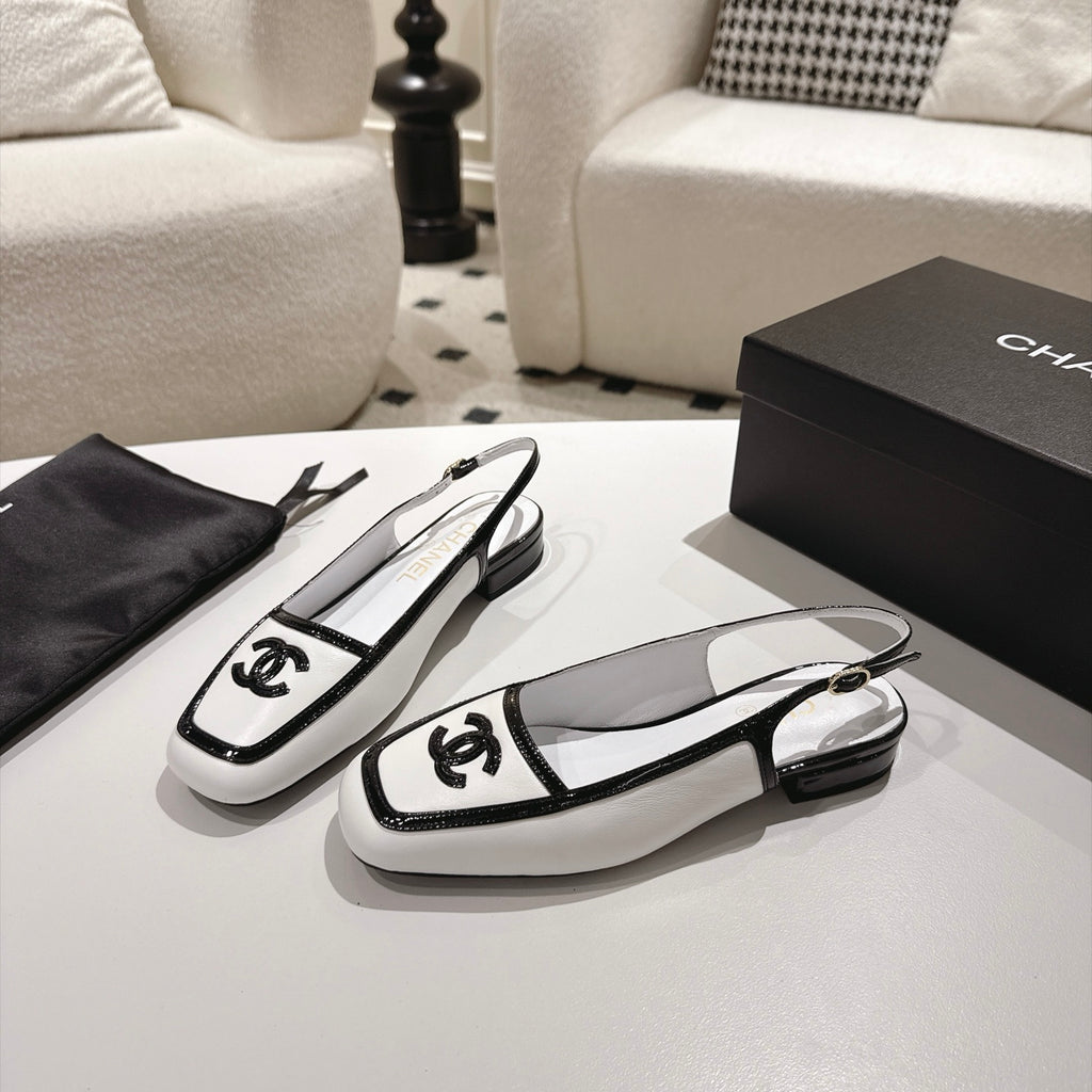 White & Black Fall Winter 2026 Pre-Collection Slingbacks