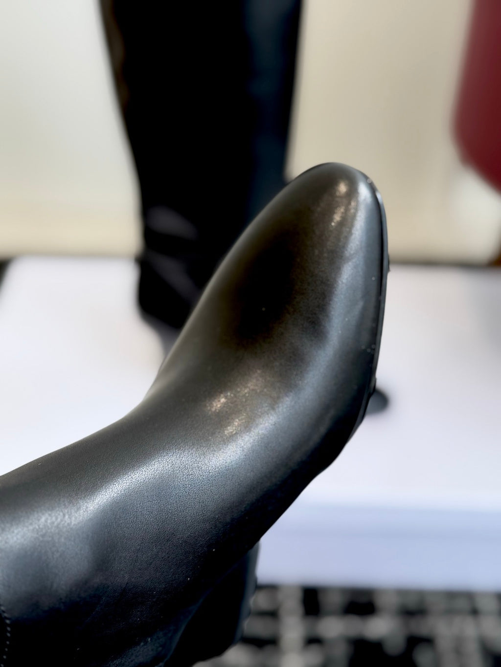 Black Lune Knee-High Boot