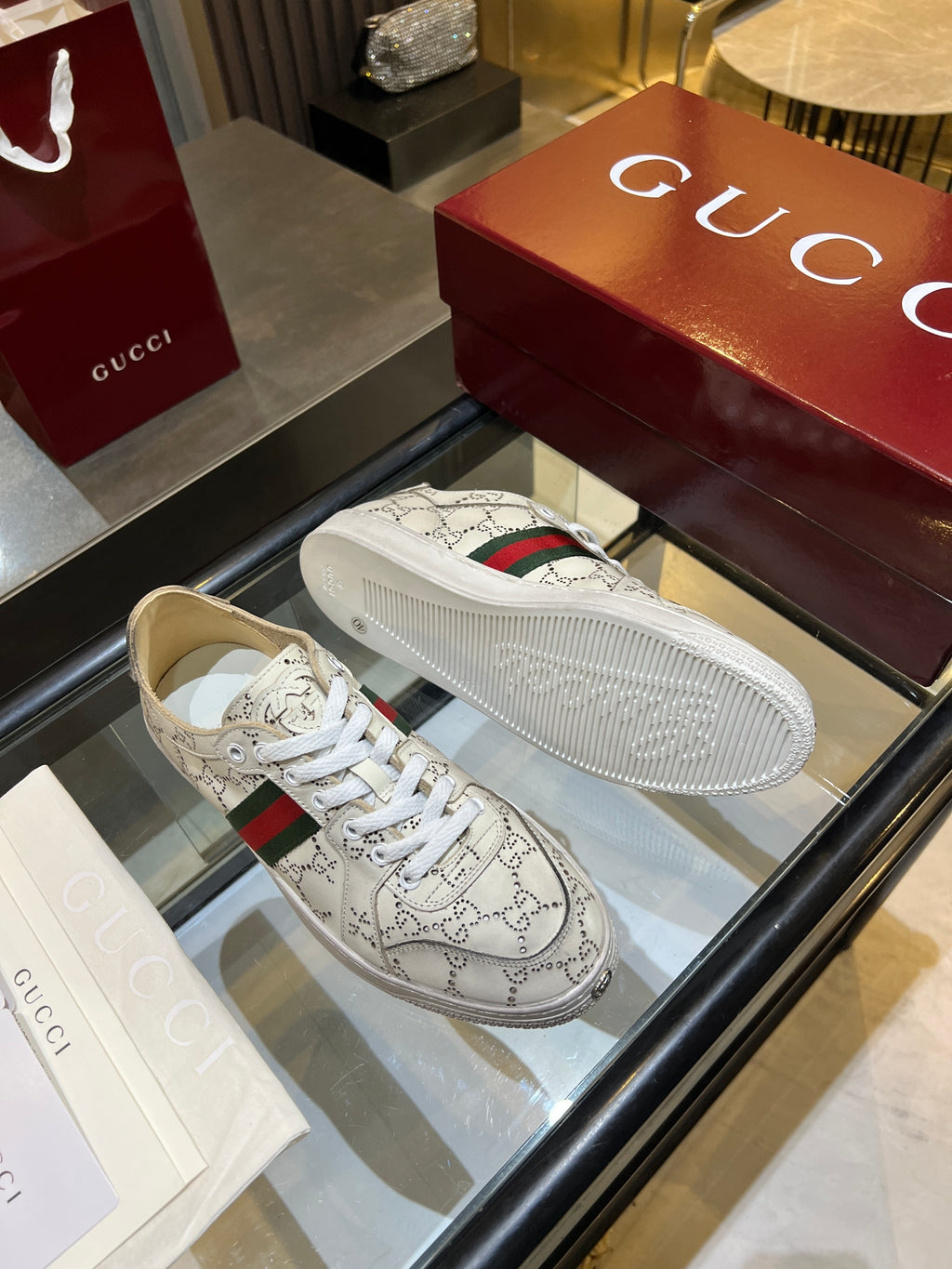 Women's White Stretch Low-Top Sneaker