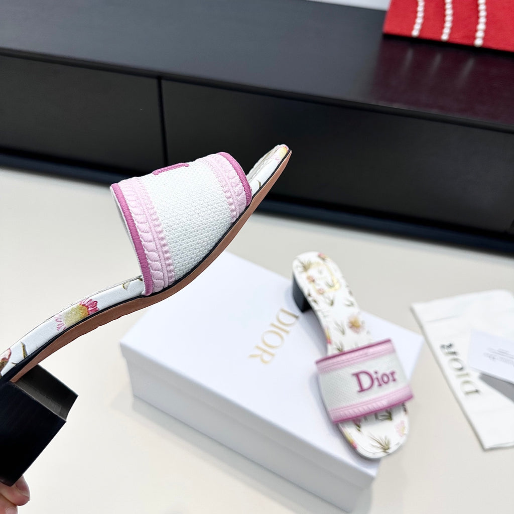 White & Songe Pink Dway Heeled Slide