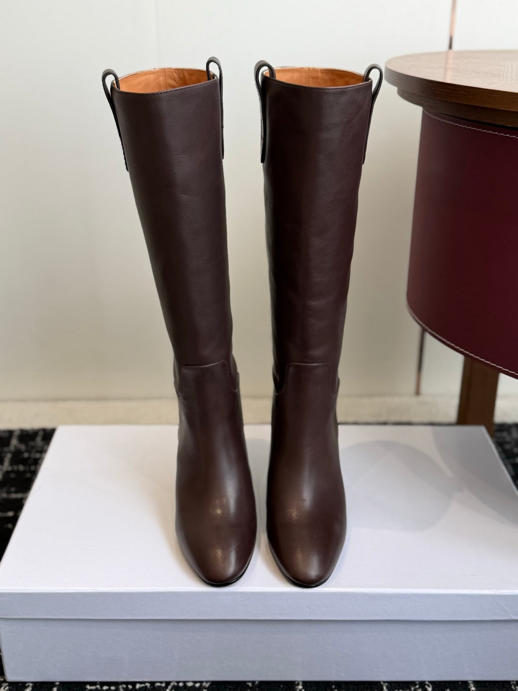 Chocolate Plum Lune Knee-High Boot