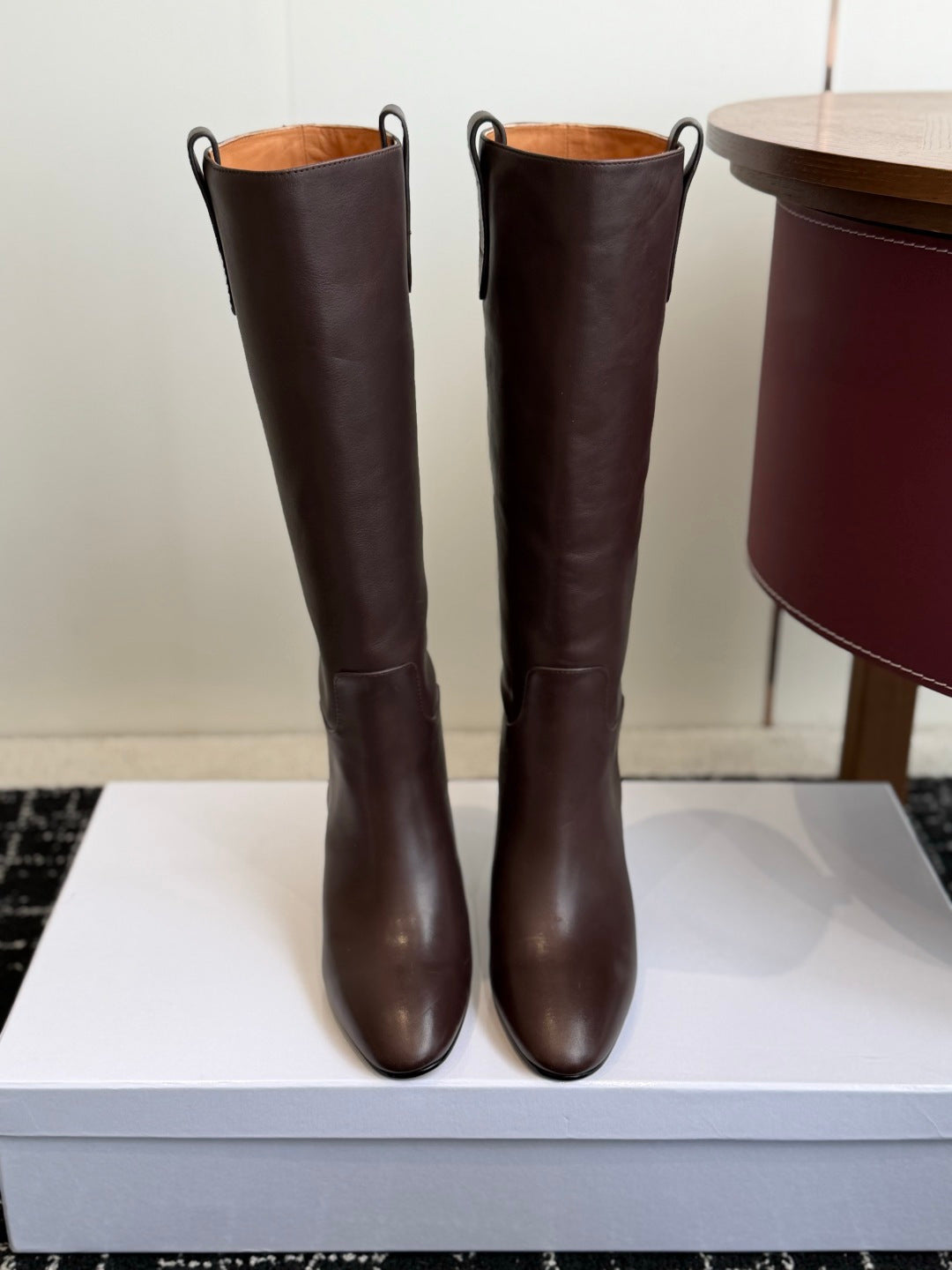 Chocolate Plum Lune Knee-High Boot