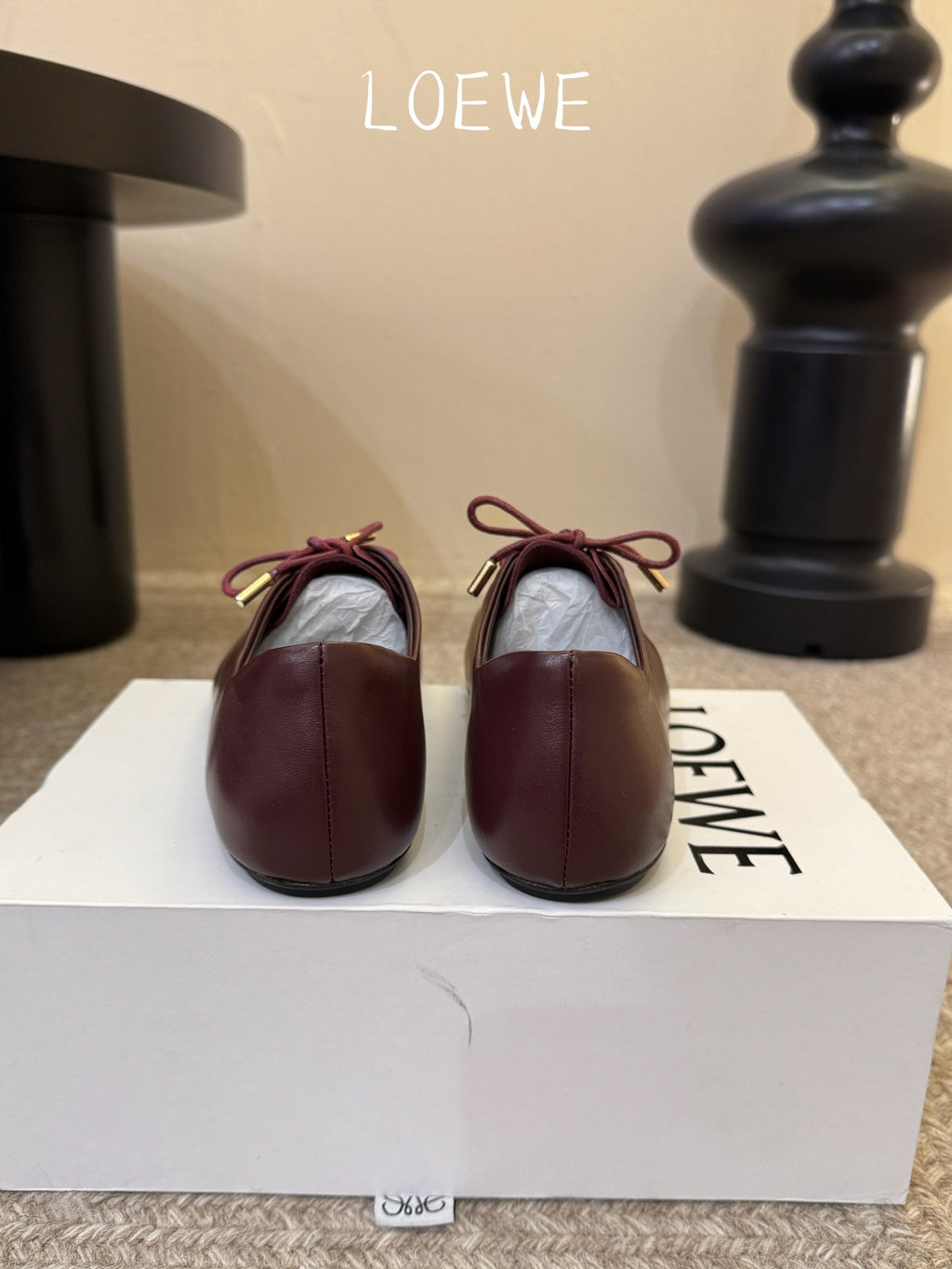 Dark Burgundy Pebble Soft Lace-Up In Leather