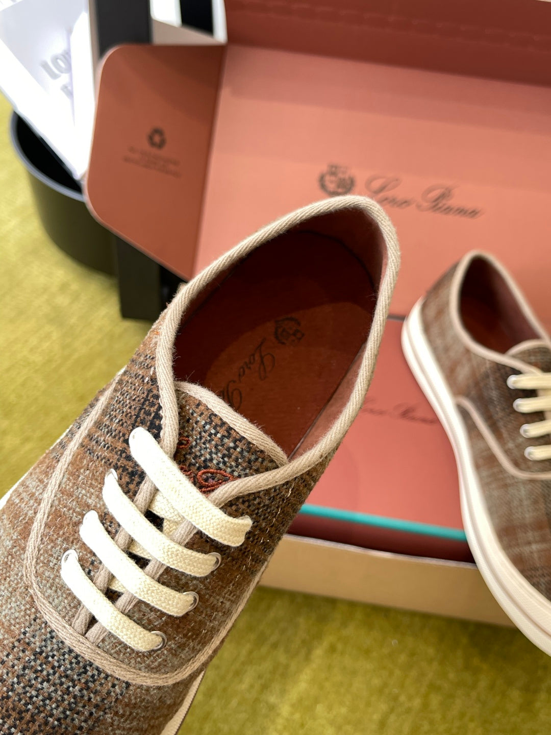 Men's Orange And Burnt Check Nantucket Walk Sneaker