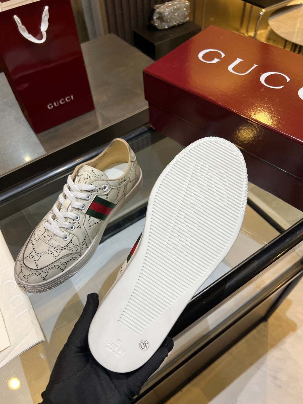 Women's White Stretch Low-Top Sneaker