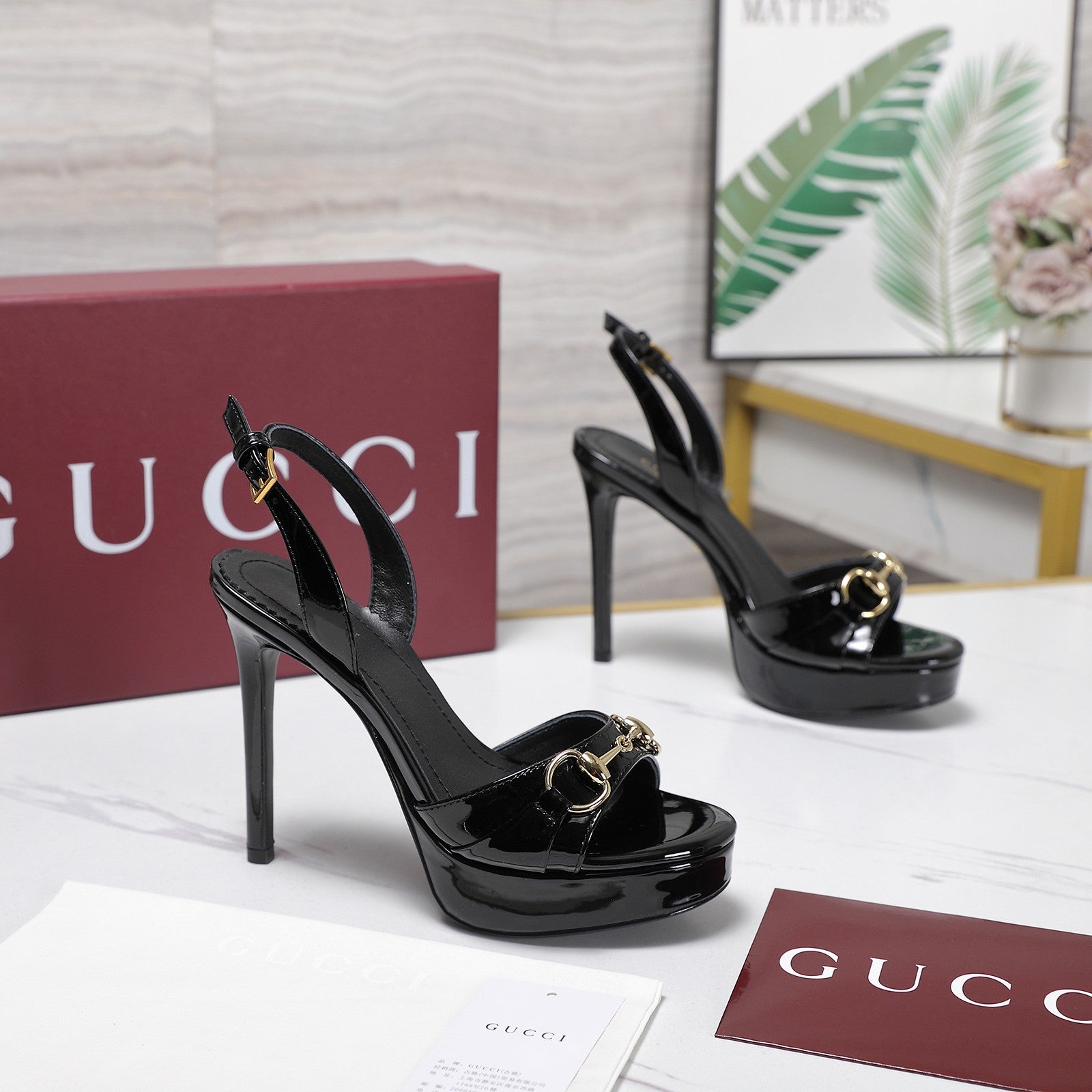Black Donna Platform Sandal