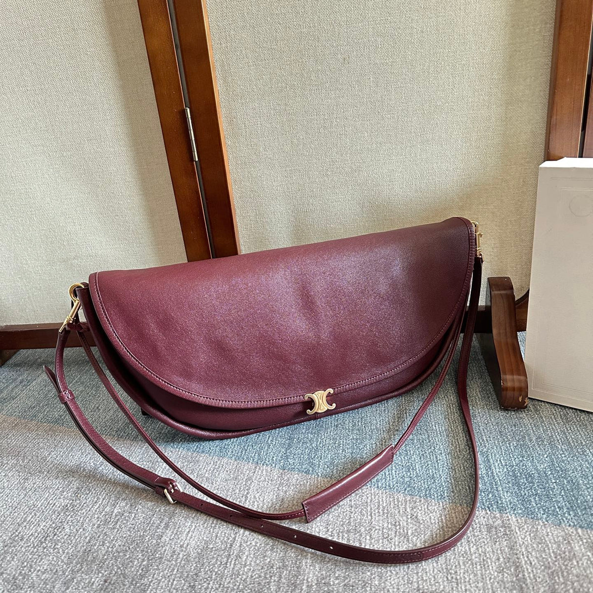 Syrah Soft Triomphe Halfmoon In Leather - 2