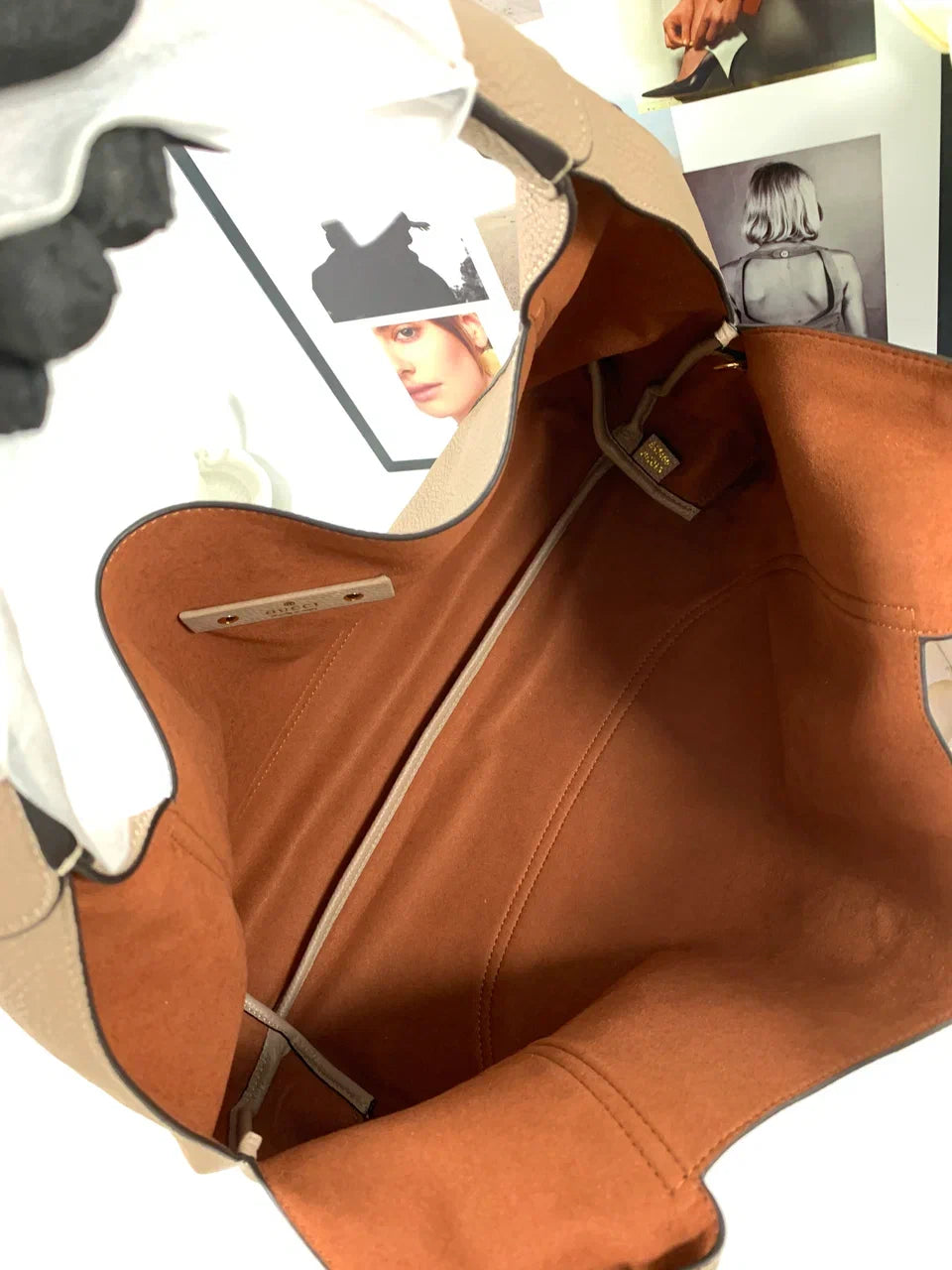 Taupe Softbit Maxi Shoulder Bag