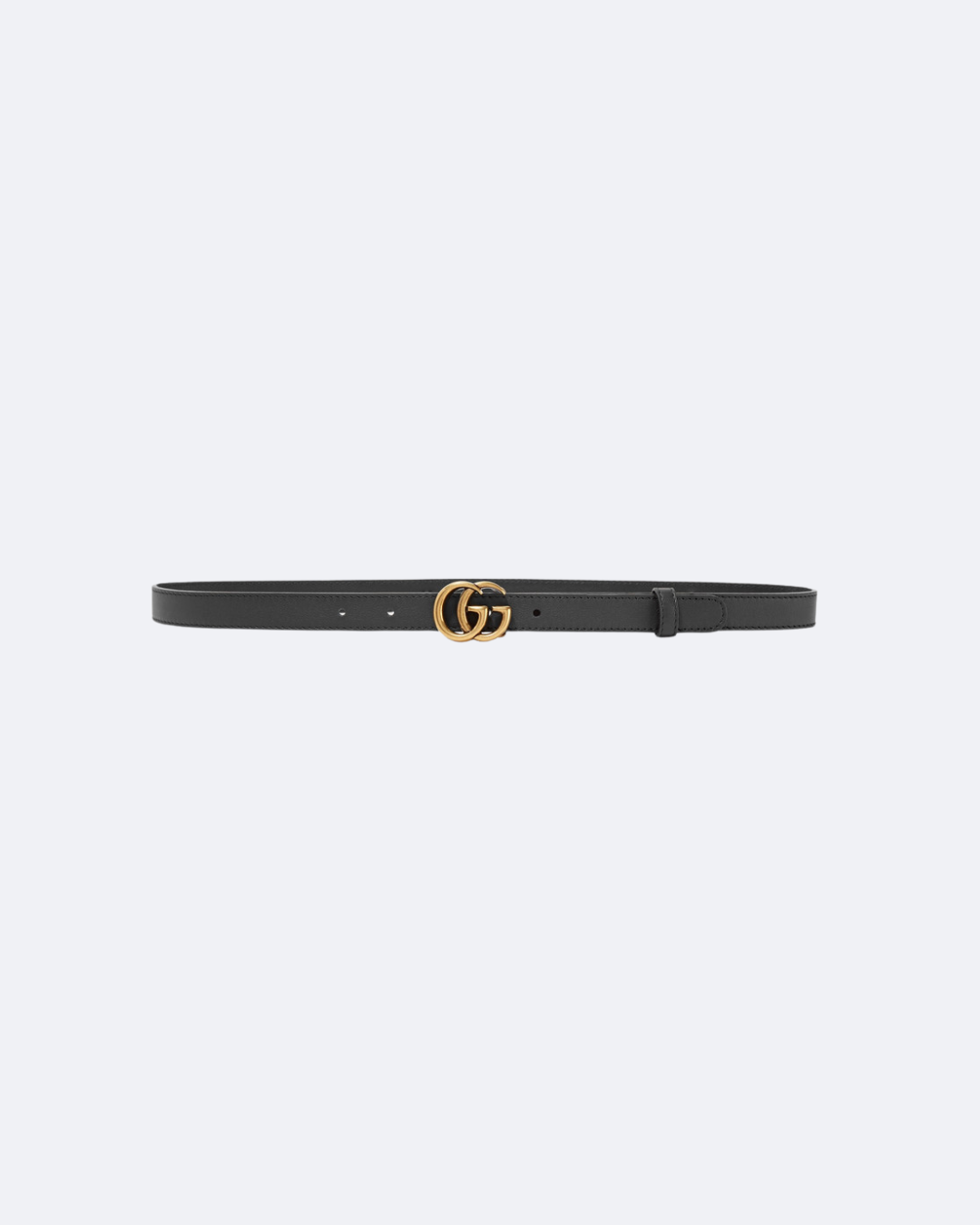 Black G leather belt 20 mm