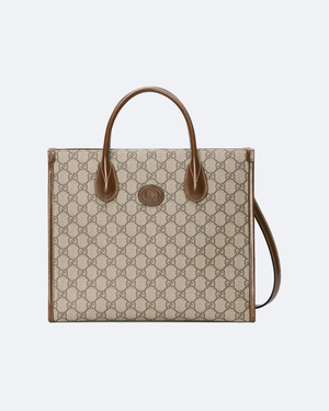 Beige & Brown small tote bag