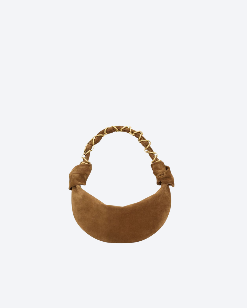 Caramel Cognac Amalia Mini Hobo In Suede