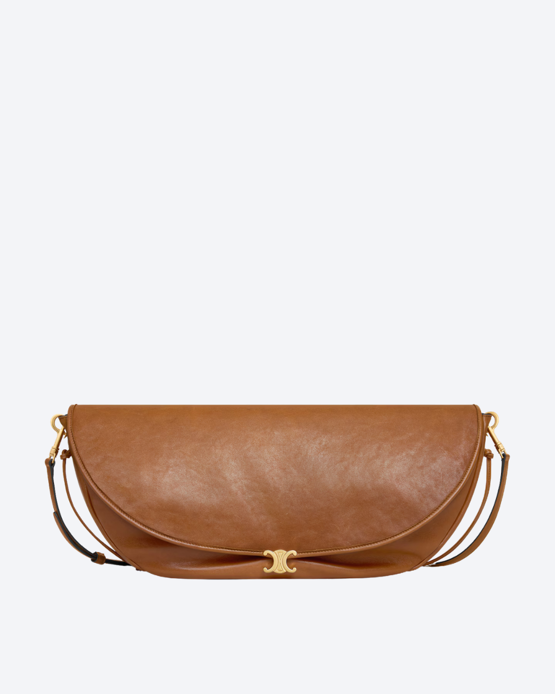 Soft Tan Soft Triomphe Halfmoon In Leather - 1