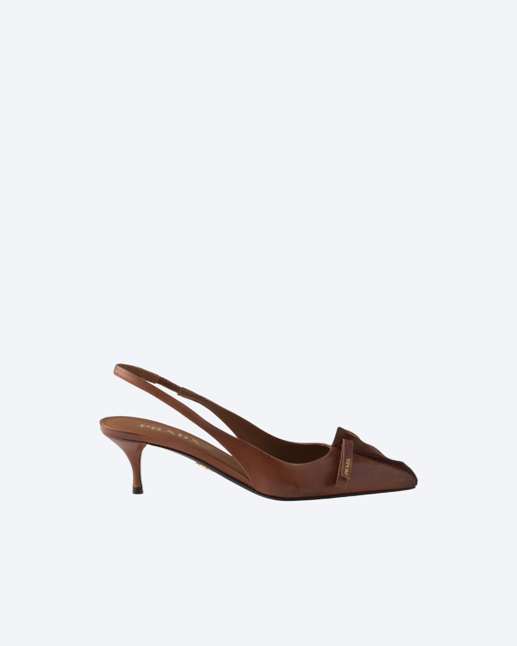 Cocoa Brown Leather Slingback Pumps