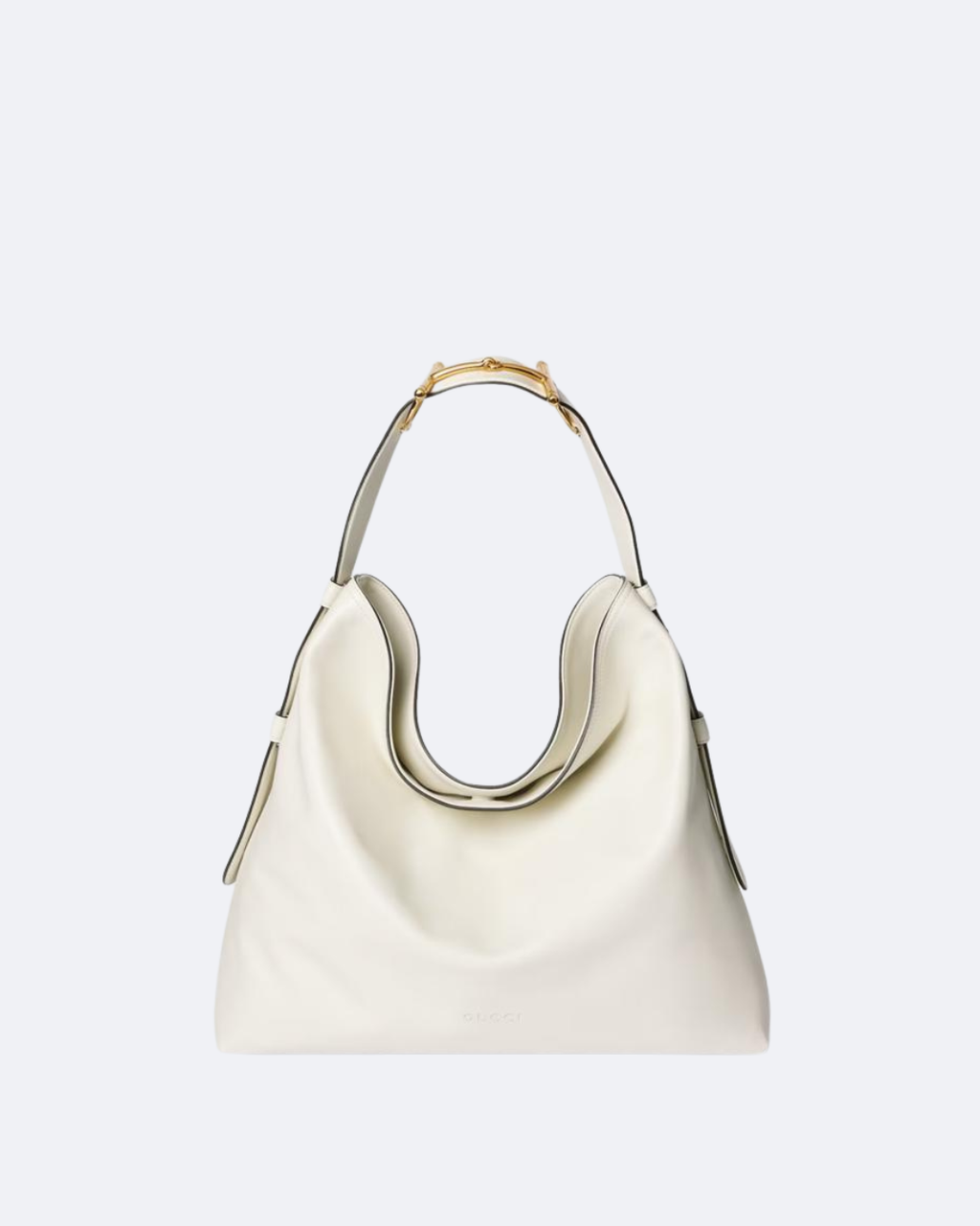White Leather Beatrix Large Tote Bag
