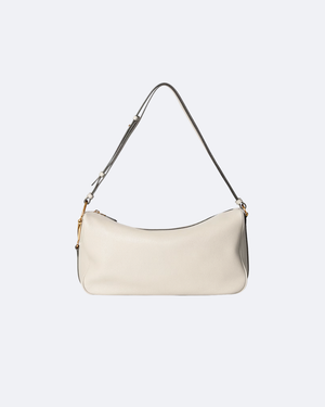 Ivory Leather Half Horsebit Large Shoulder Bag