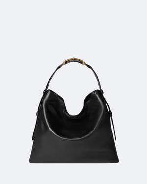 Black Leather Beatrix Large Tote Bag