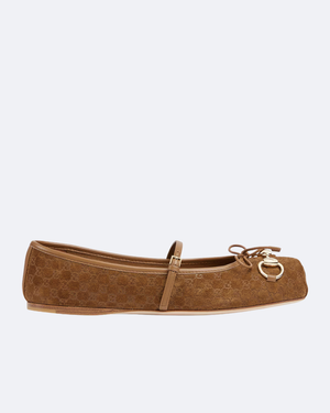 Light Brown Horsebit Ballet Flat